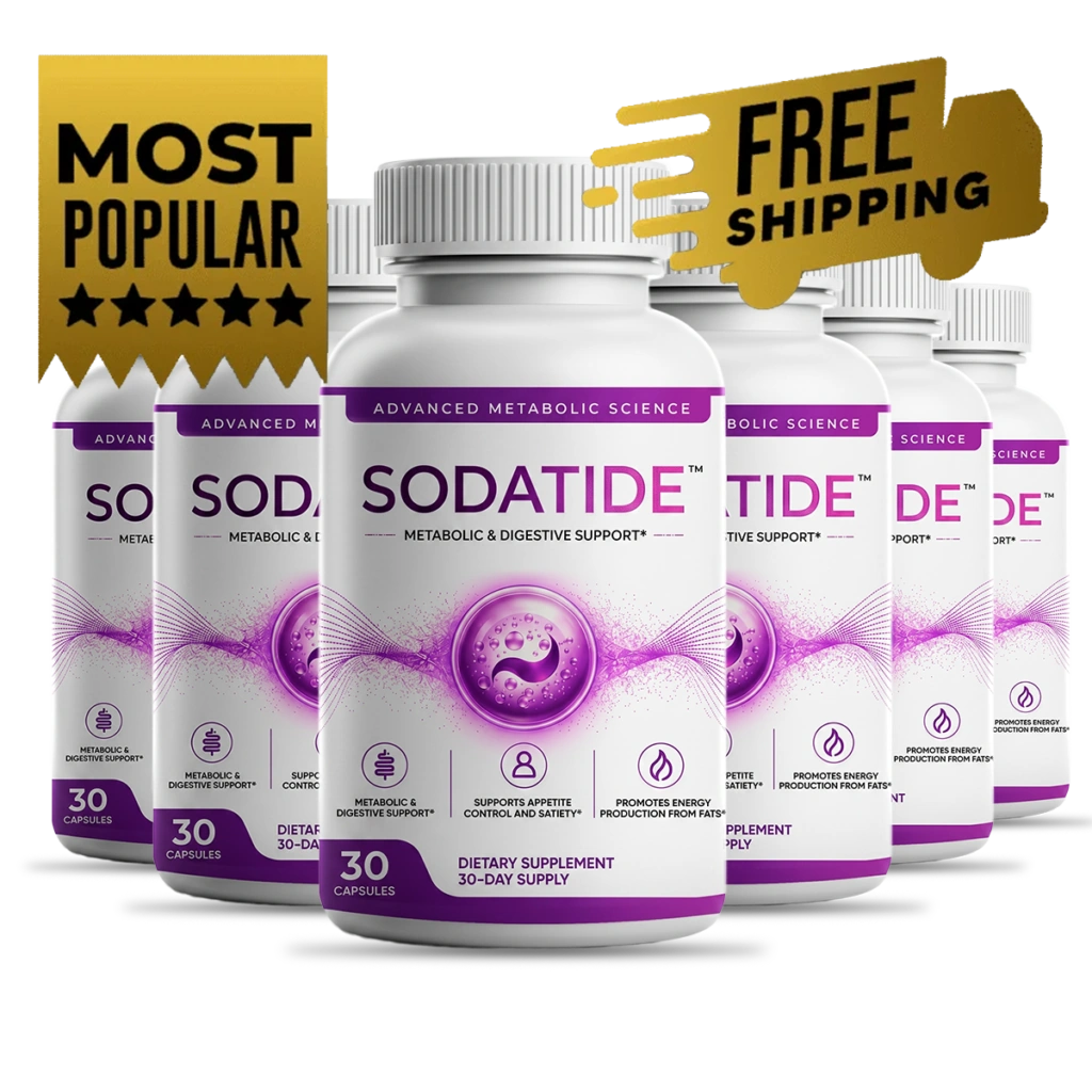 Sodatide 6 Bottle Best Value Pack — 180 Day Gut-Microbiome Metabolic Support with Free Bonuses Included